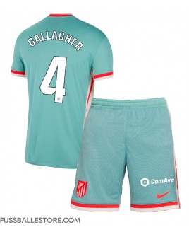 Günstige Atletico Madrid Conor Gallagher #4 Auswärts Trikotsatzt Kinder 2024-25 Kurzarm (+ Kurze Hosen)